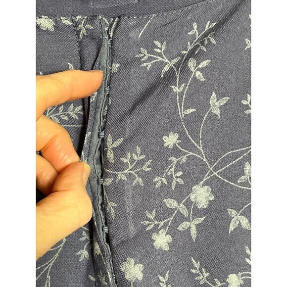 Eddie Bauer Dress Blue Vtg Maxi Rayon Cottage Modest Grunge Teacher Women 12 - Picture 6 of 9